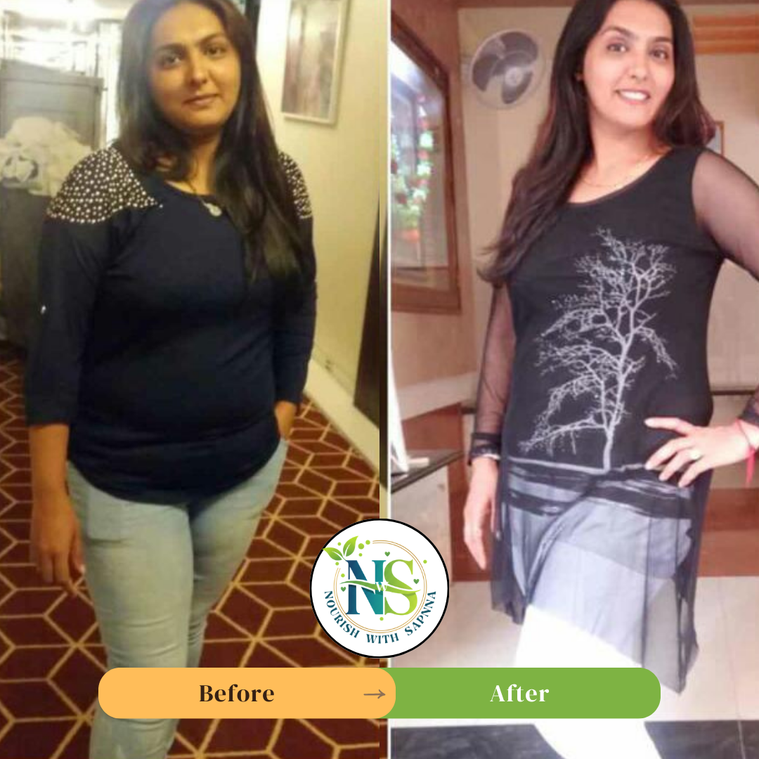 Female client before and after confidence transformation
